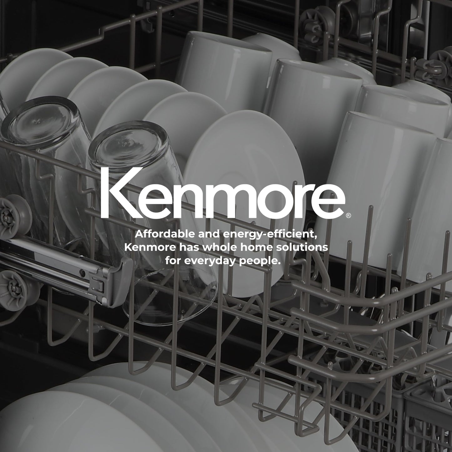 Kenmore 24" Premium Hybrid Tub Dishwasher - UltraWash, MoreSpace Adjustable Rack, High Temp & SmartWash - 12 Place Settings - 54 DBA - ENERGY STAR Certified - White