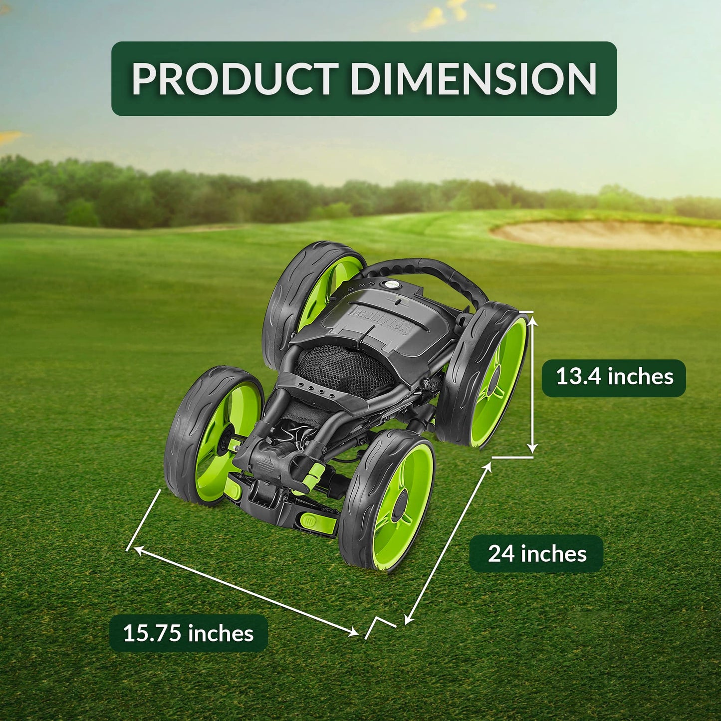 Caddytek Explorer V8 Golf Push Cart - SuperLite 4 Wheel Aluminum Foldable Cart with Adjustable Front Wheel Width, Foot Brake, Cooler Basket, Umbrella Holder, Drink Holder, Scorecard Console