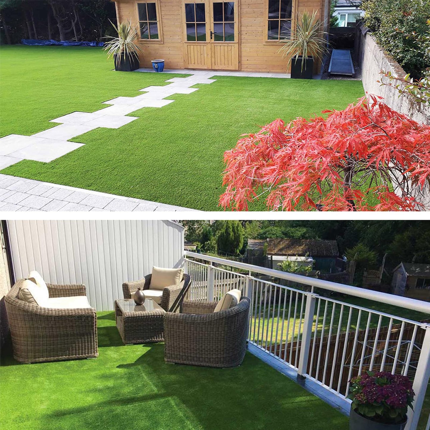 NINXANG Artificial Grass Rug 1FTx41FT(41 Square FT) Fake Grass Pet Dog Mat Pad with Drain Holes Realistic Indoor Outdoor Astroturf Garden Lawn Landscape Patio Synthetic Turf Mat Thick Faux Grass