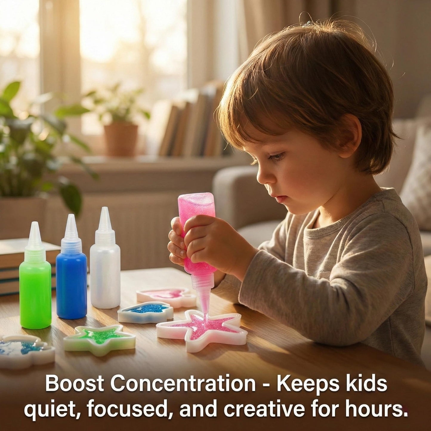 DIY Magic Gel Water Pets Sensory Play,Easy-To-Mold Aqua Fairy Water Gel Kit,Non-Fading Fine Motor Skills Craft,Relaxing Healing Activity for Rainy Days,Bath Time & School Projects(24 bottles 20 molds)