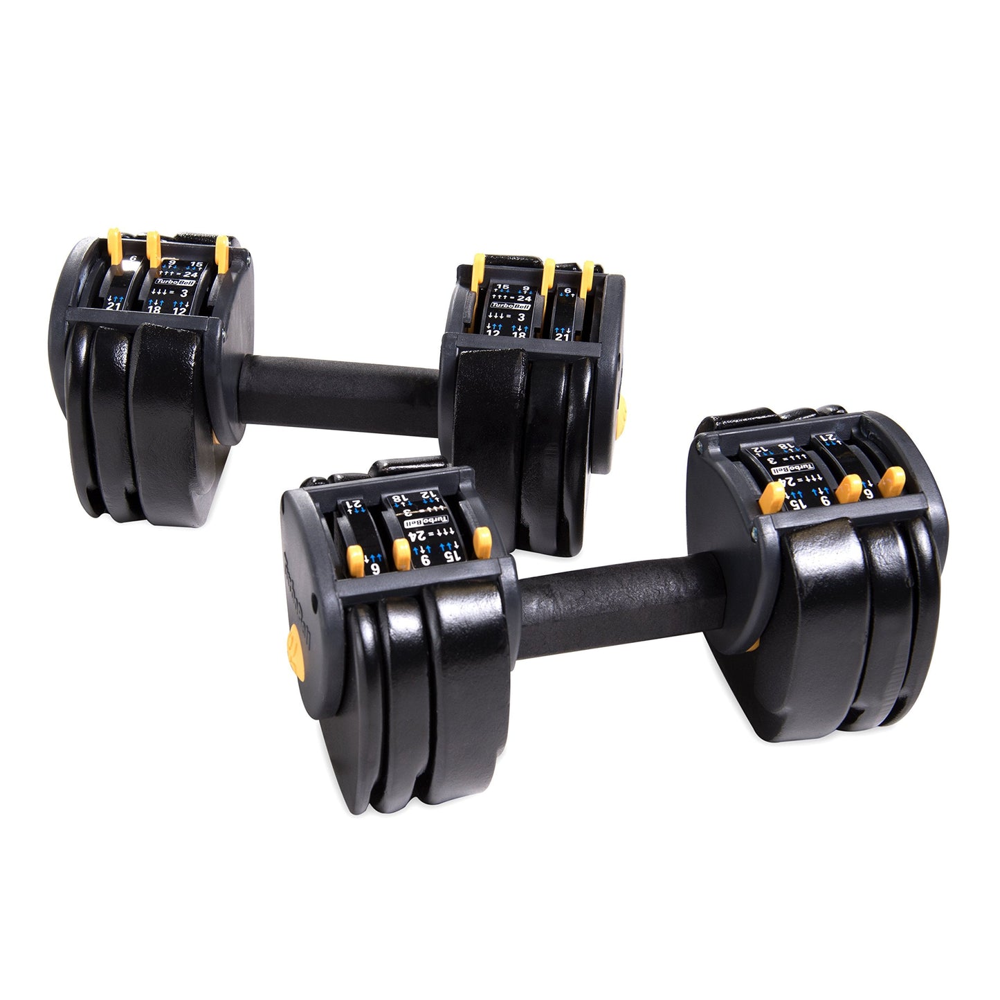 CAP Barbell TurboBell Adjustable Dumbbell Set with Rack, 24 lb Pair