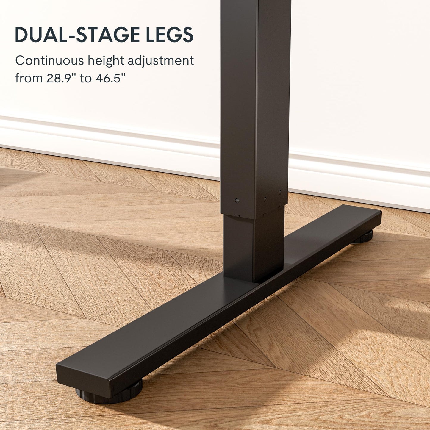 FLEXISPOT EN1 Height Adjustable Standing Desk Frame with Memory Controller, Electric Sit Stand Desk Base for Home and Office (Black Frame Only)