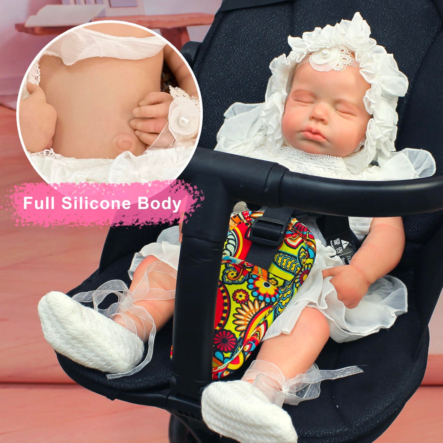 OtardDolls Reborn Baby Dolls Realistic Newborn 18 Inch Reborn Full Silicone Soft Body Real Life Washable with Clothes and Bottles