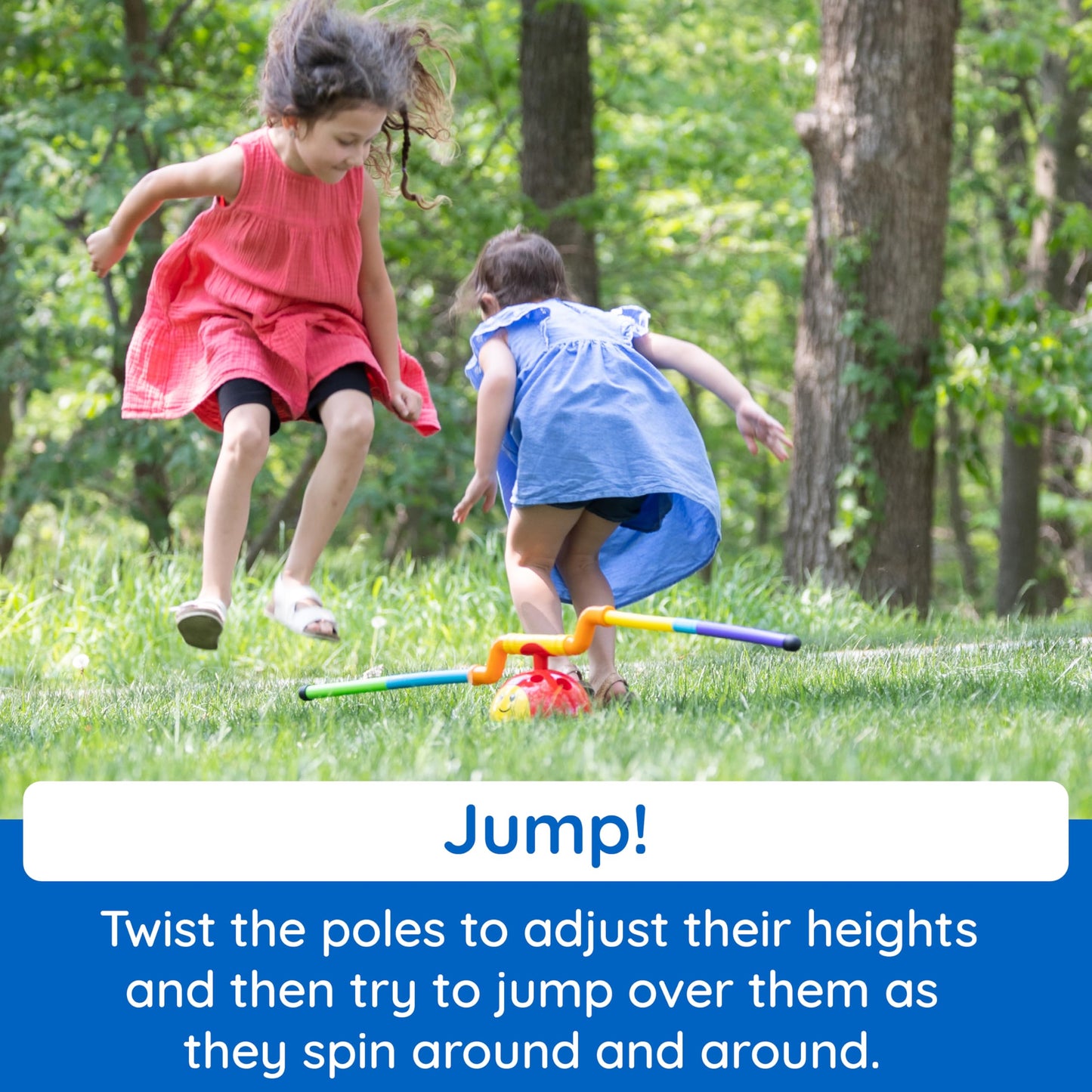Fat Brain Toys 2-in-1 Musical Jump 'n Toss, Active Indoor/Outdoor Games for Kids Ages 4+, Fun Toys, Kids Activities
