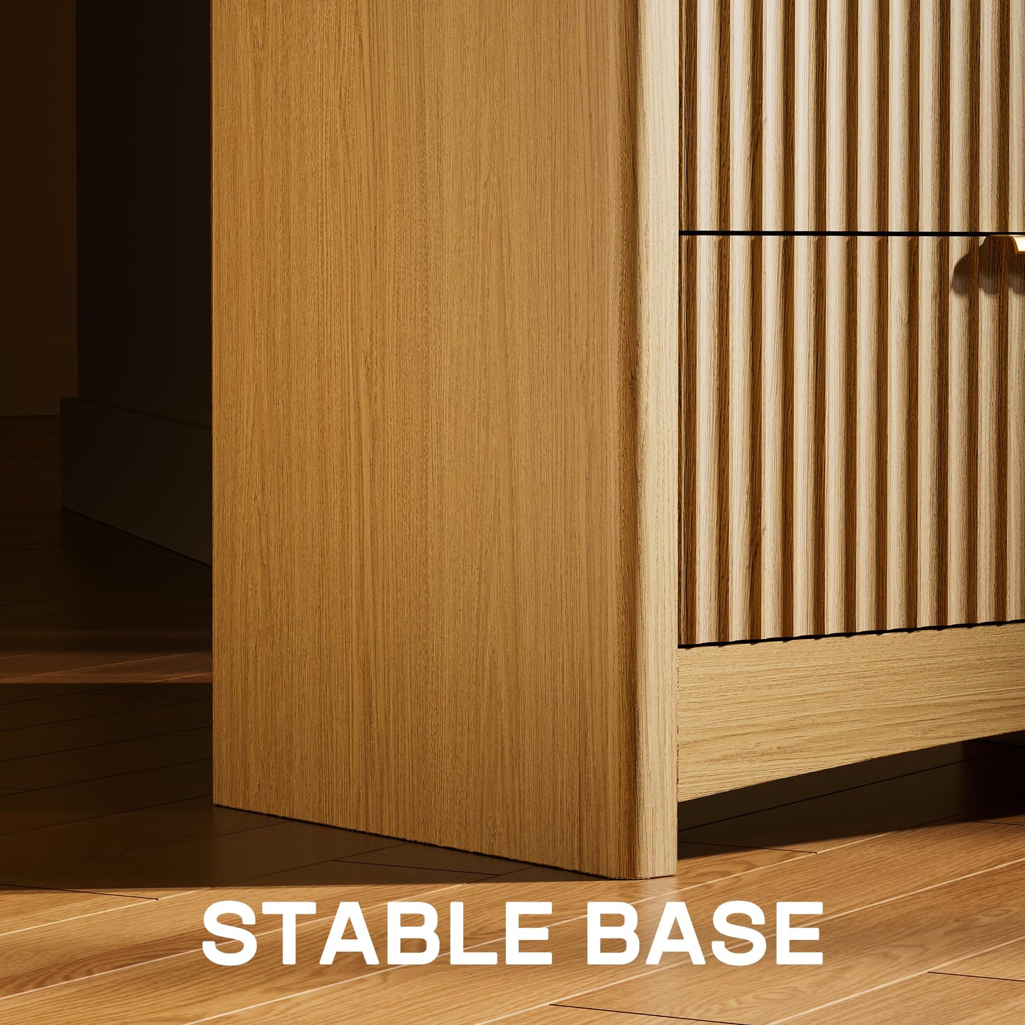 Marsail 6 Drawer Wooden Dresser with Smooth-Glide Drawers, Modern Storage Solution for Bedrooms, Living Rooms, and Hallways, Featuring Large Capacity and an Elegant Natural Wood Finish, Natural Oak