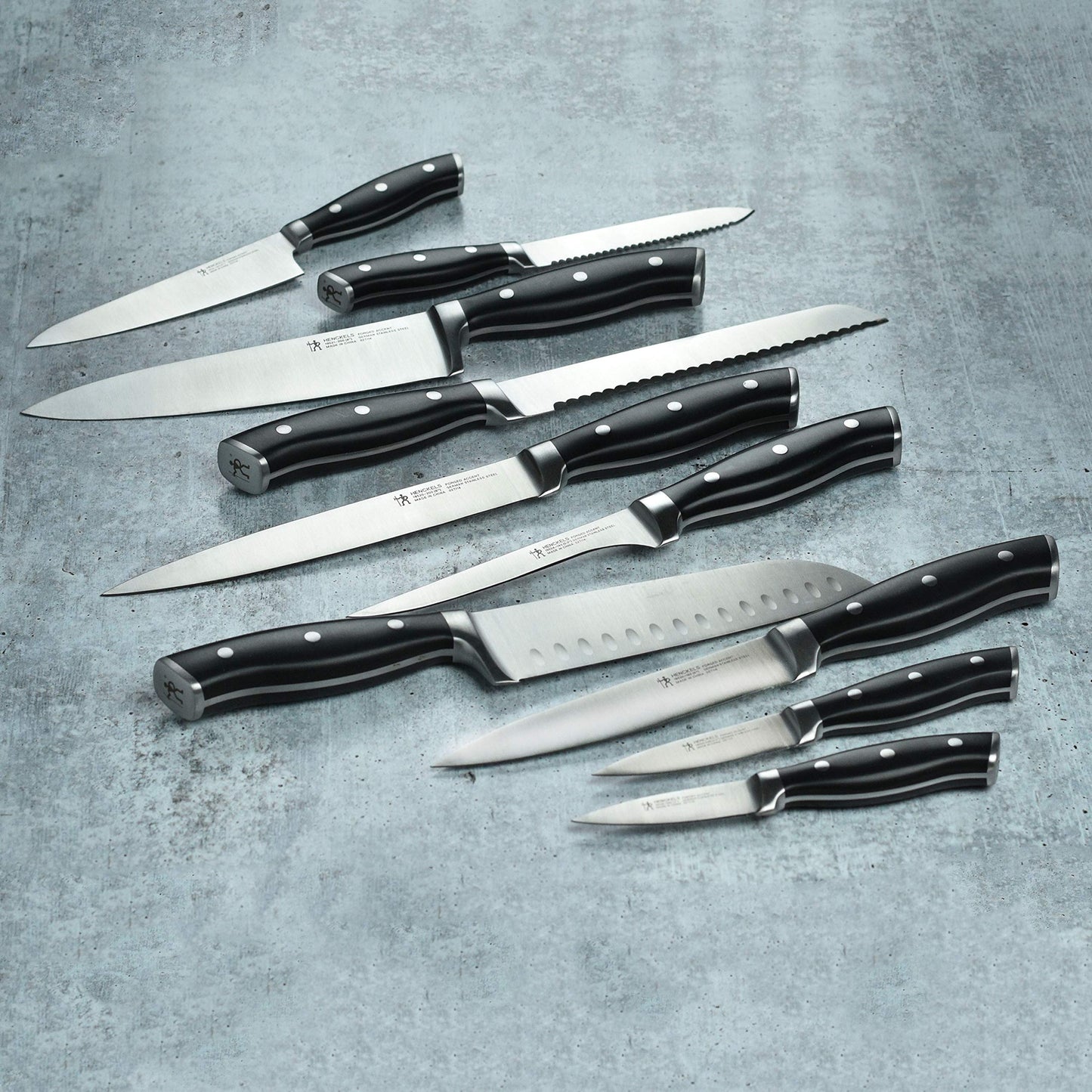 Henckels Forged Accent 20 Piece Self Sharpening Knife Block Set - Black Handles