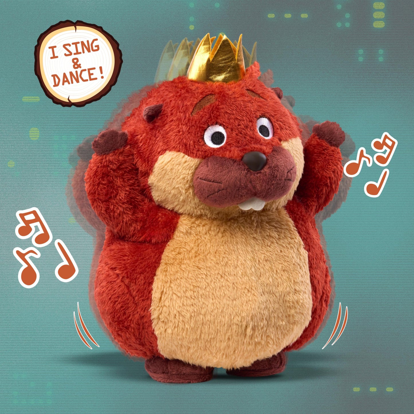 Disney and Pixar's Hoppers Workin' Out King George Feature Plush - Talking & Moving Plush Toy for Kids and Movie Fans, Inspired by The Hoppers Movie, Kids Toys for Ages 3 Up by Just Play