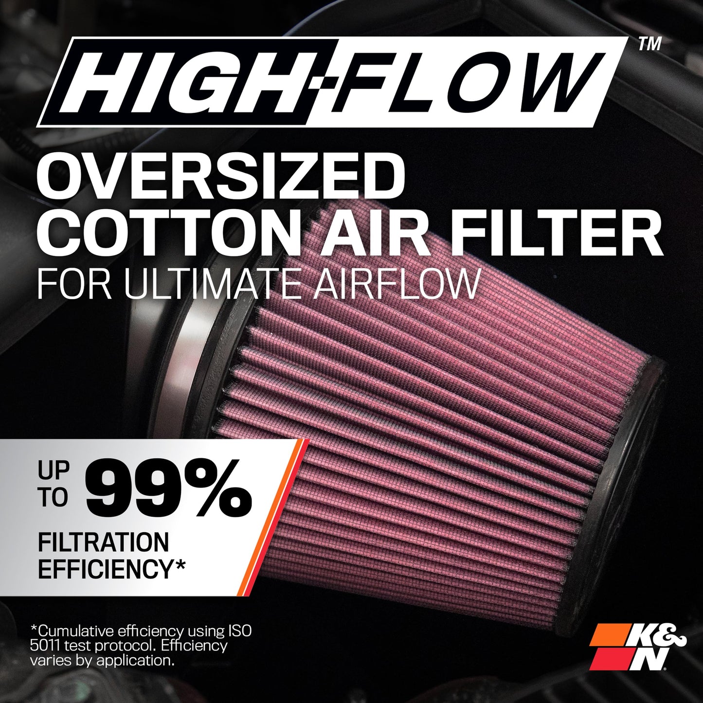 K&N Cold Air Intake System: High-Flow Air Filter, Increase Performance & Towing: Compatible with 2011-2019 Ford: Exploer, Flex, Taurus, 69-3531TS