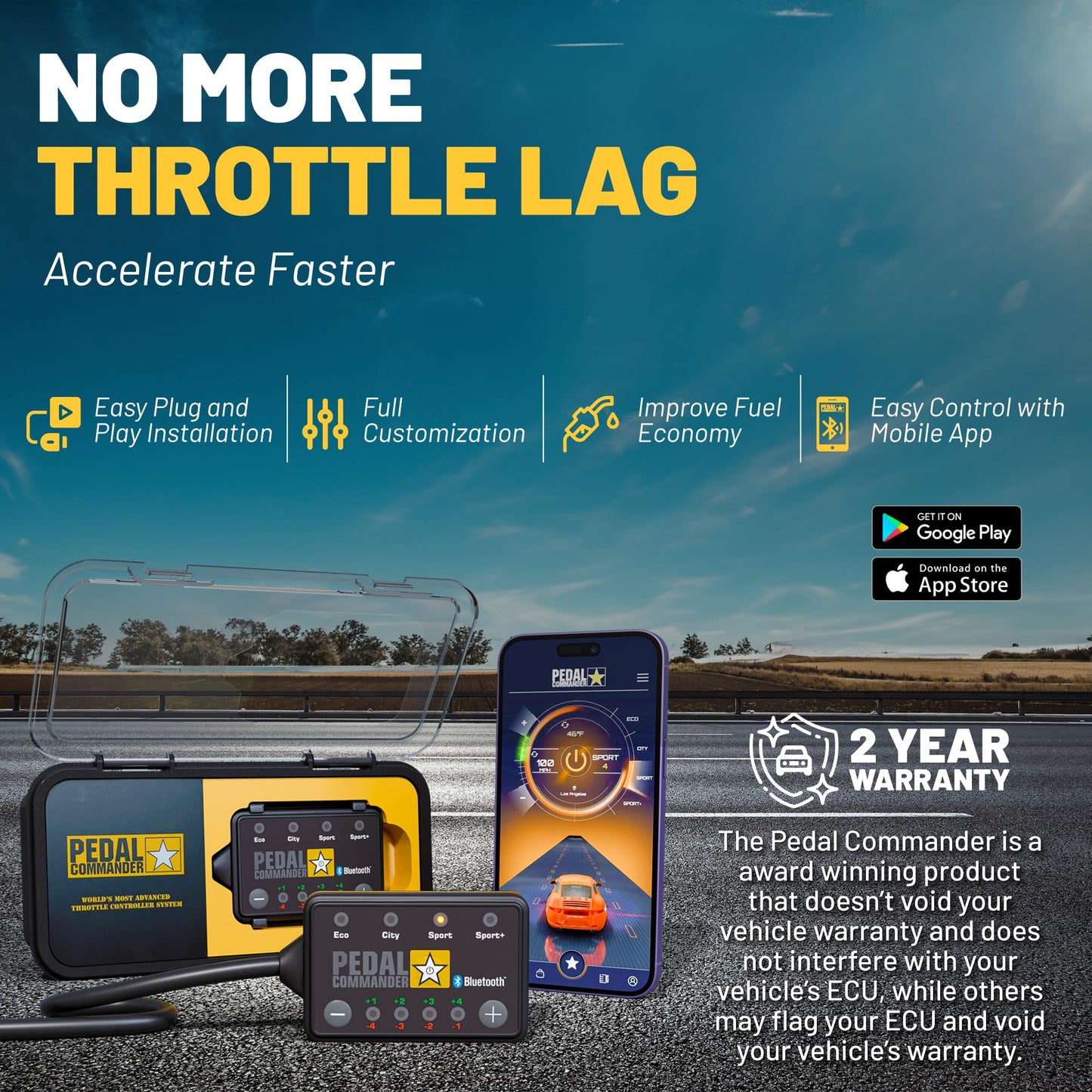 PEDAL COMMANDER Throttle Response Controller Compatible with Toyota Tundra 2007-2021 - Plug-and-Play, 4 Driving Modes, App Control, Off-Road Throttle Controller Performance Mods, Tundra TRD Parts