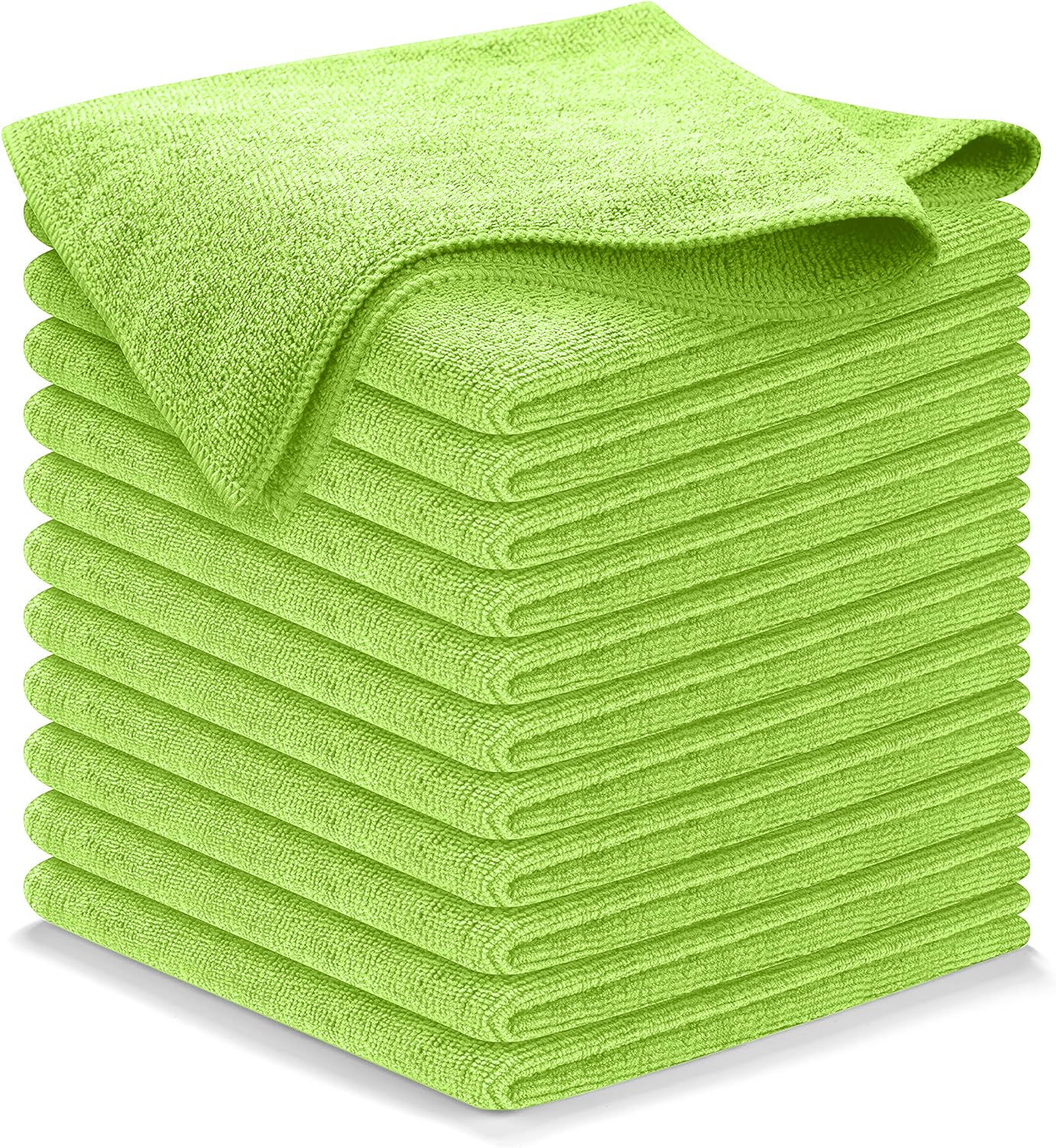 USANOOKS Microfiber Cleaning Cloth Grey - 12 Pcs (12.5"x12.5") - High Performance - 1200 Washes, Ultra Absorbent Microfiber Towel Weave Grime & Liquid for Streak-Free Mirror Shine - Car Washing Cloth