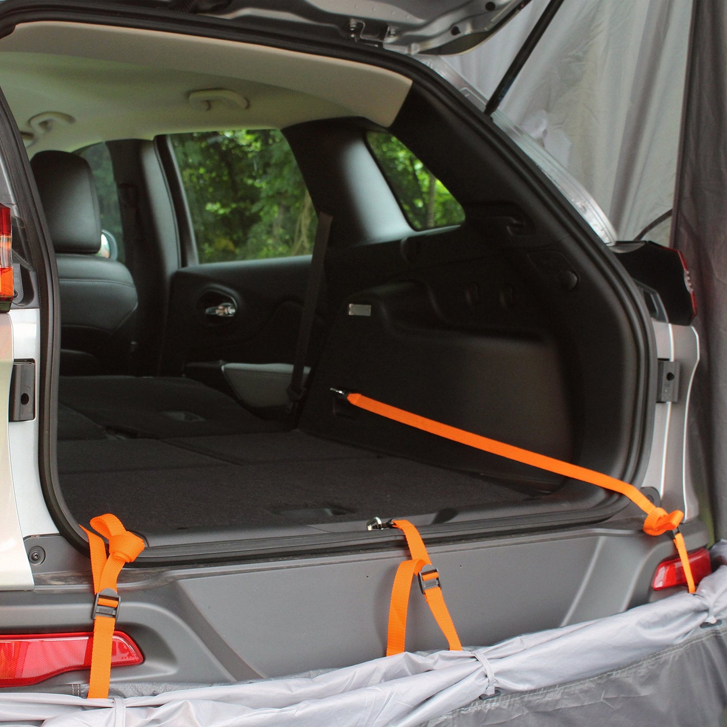 Rightline Gear 6-Person SUV Tent Attachment for Camping, 8 by 8 by 7.2 Feet, Water-Resistant, Zipper, Rainfly, 26"L x 10"W x 10"H, Orange