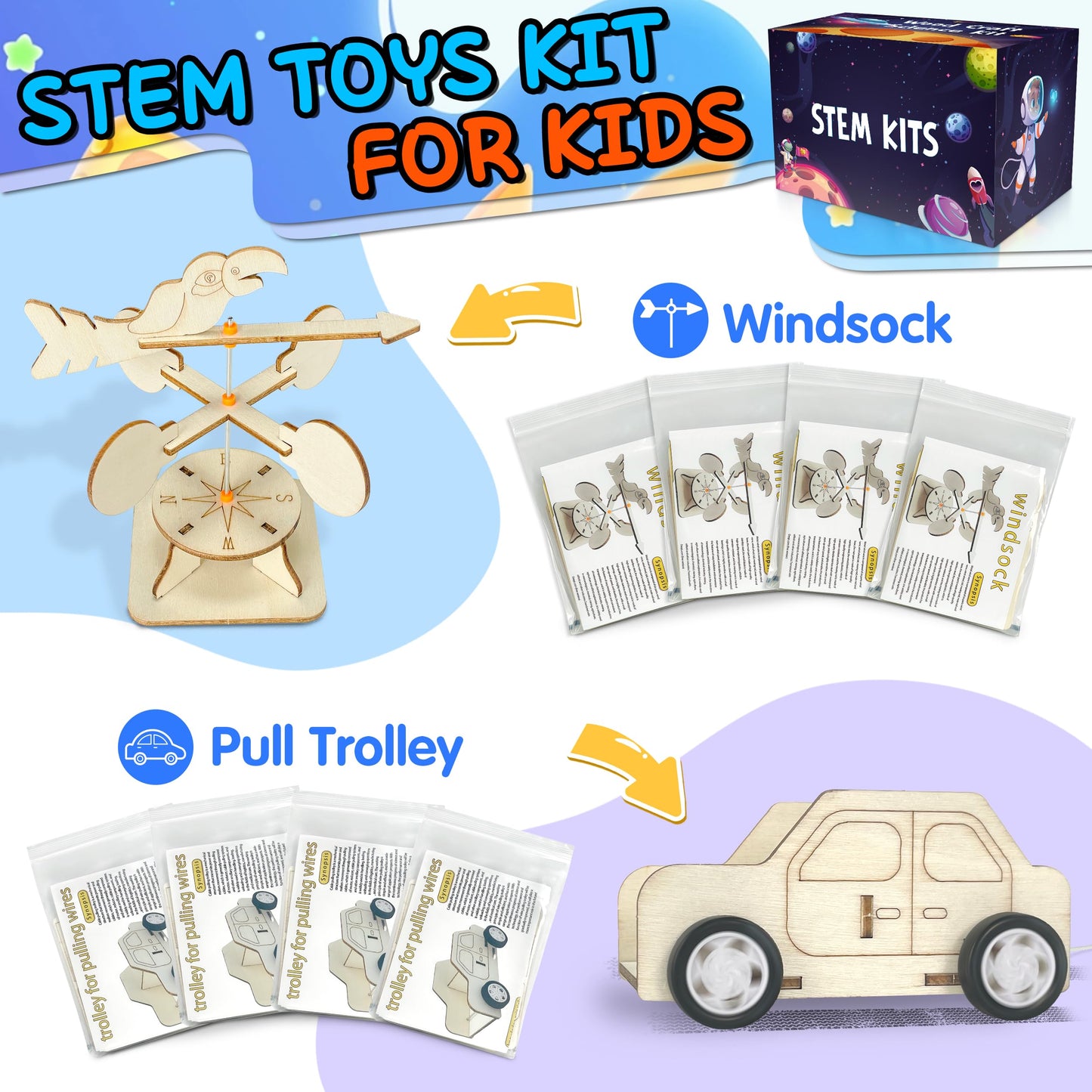 LINAYE 24 Packs STEM Kits for Kids, 6 in 1 Treasure Box Toy Stem Projects Crafts for Kids Age 8-12 Valentines Gifts for Classroom Science Birthday Party Favors Gifts for Boys Girls Ages 8 9 10 11 12