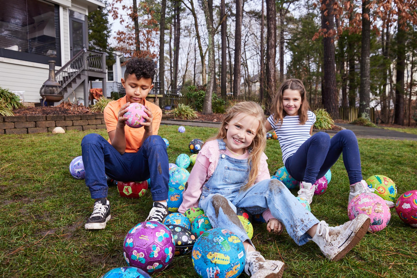 Crocodile Creek Playground Ball - Durable Rubber Ball for Kids Ages 3 and Up - Bouncy Inflatable Ball for Kickball, Indoor Games, and Outdoor Sports - PVC-Free - Unicorn Garden - 5-inch Diameter