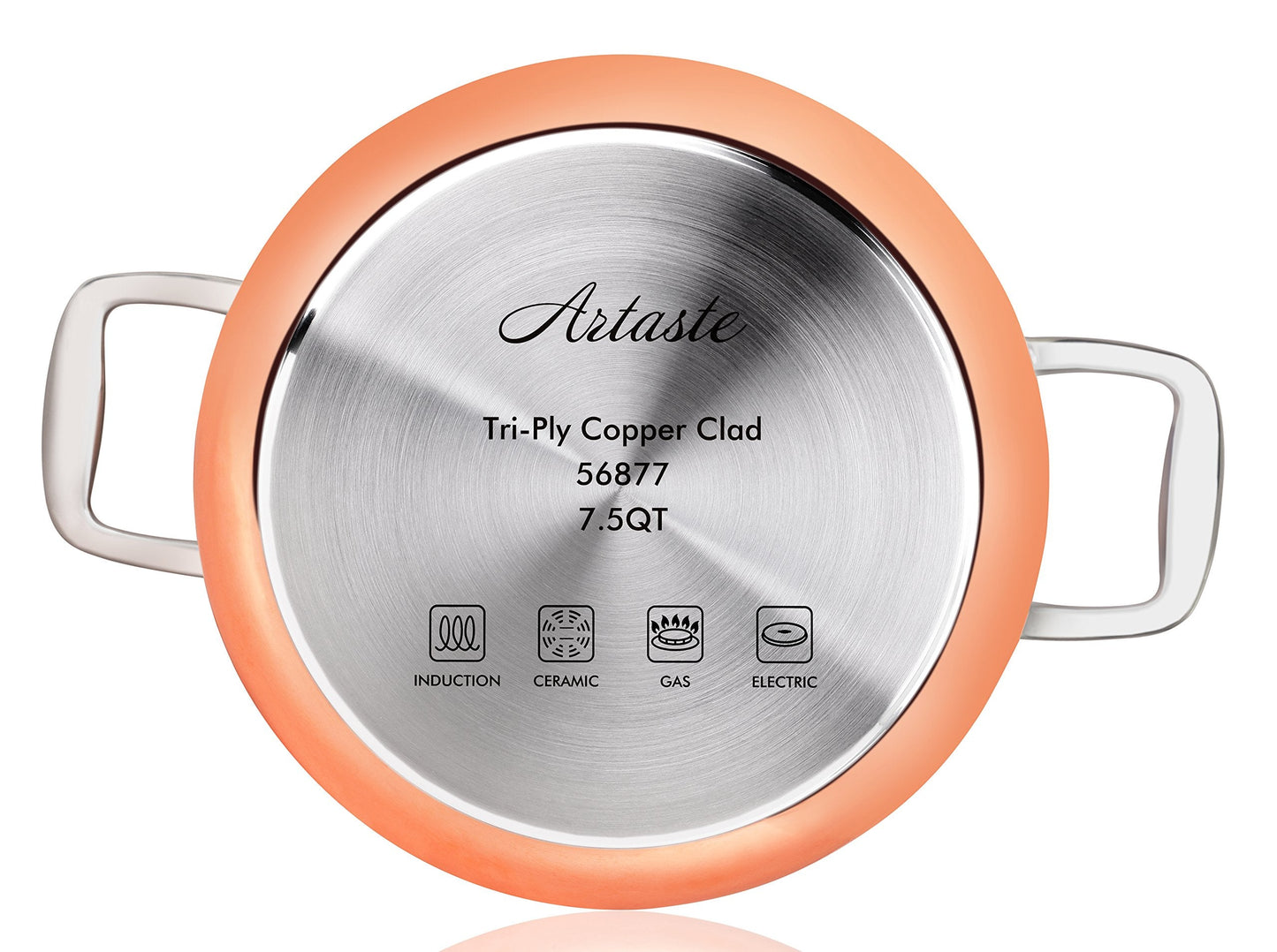 Artaste Rain Copper Clad Cookware (7.5 QT Stock Pot + Steamer)