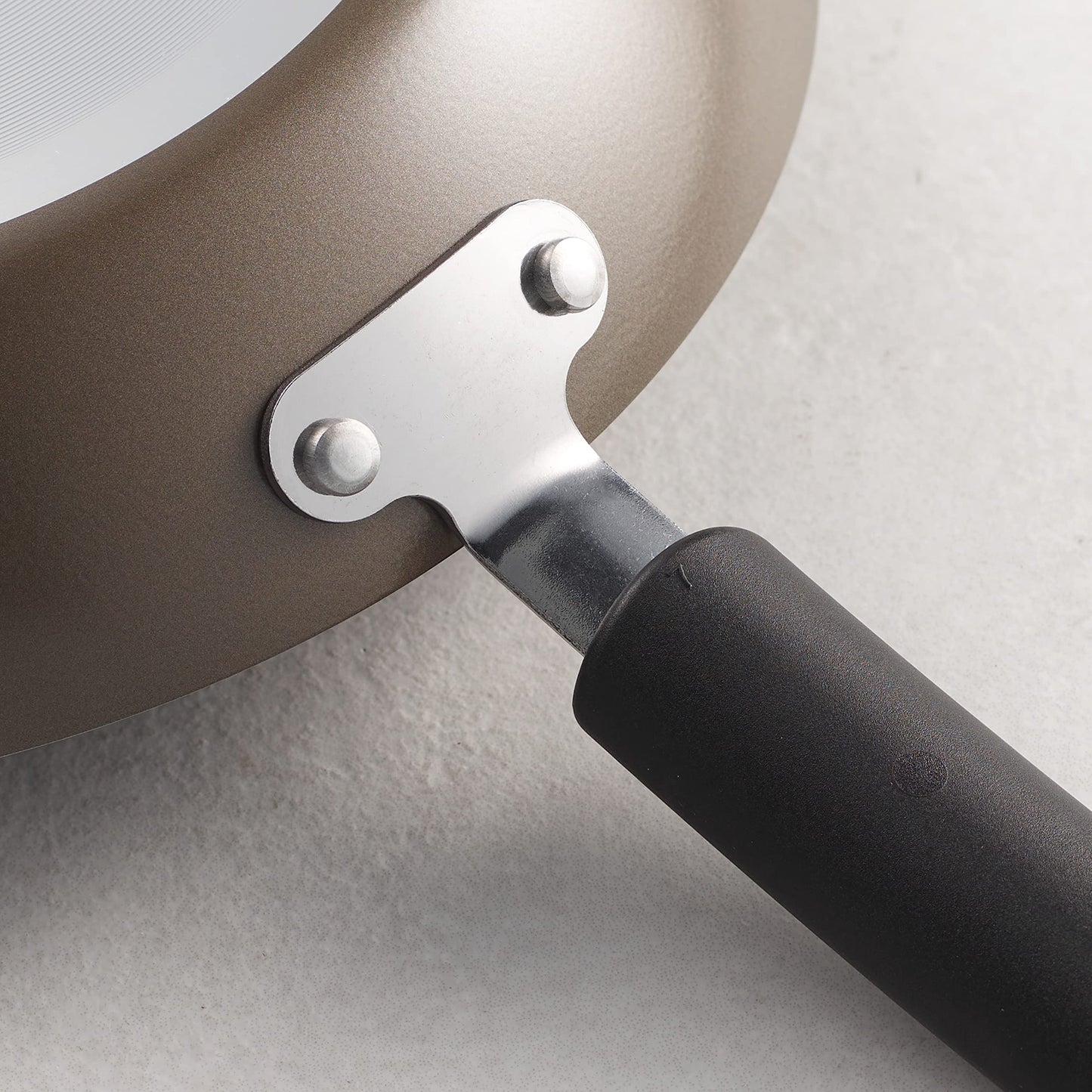 Tramontina Sicilia 10-Piece Non Stick Cookware Set with Glass Lids, Aluminum Nonstick Pots and Pans Kitchen Set (Hazelnut)