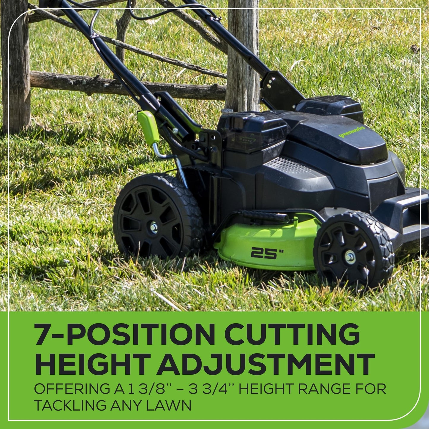 Greenworks 82V 25” Brushless (Self-Propelled) Cordless Lawn Mower, (2) 4.0Ah Batteries and Dual Port Rapid Charger (Great for Landscapers and Professionals)