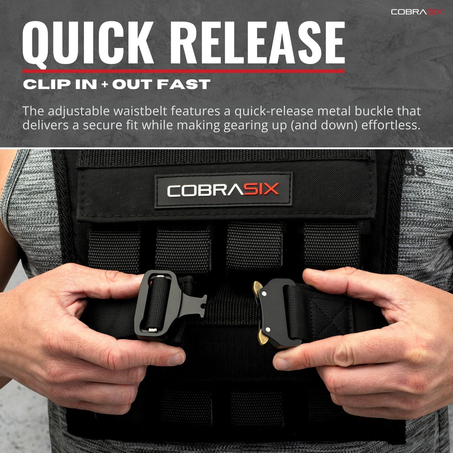 CobraSix 35lb Weighted Vest for Men | Adjustable Strength Training Weight Vest with Removable Iron Weights | Heavy-Duty Weighted Vest for Running, Rucking, Walking, CrossFit & Calisthenics