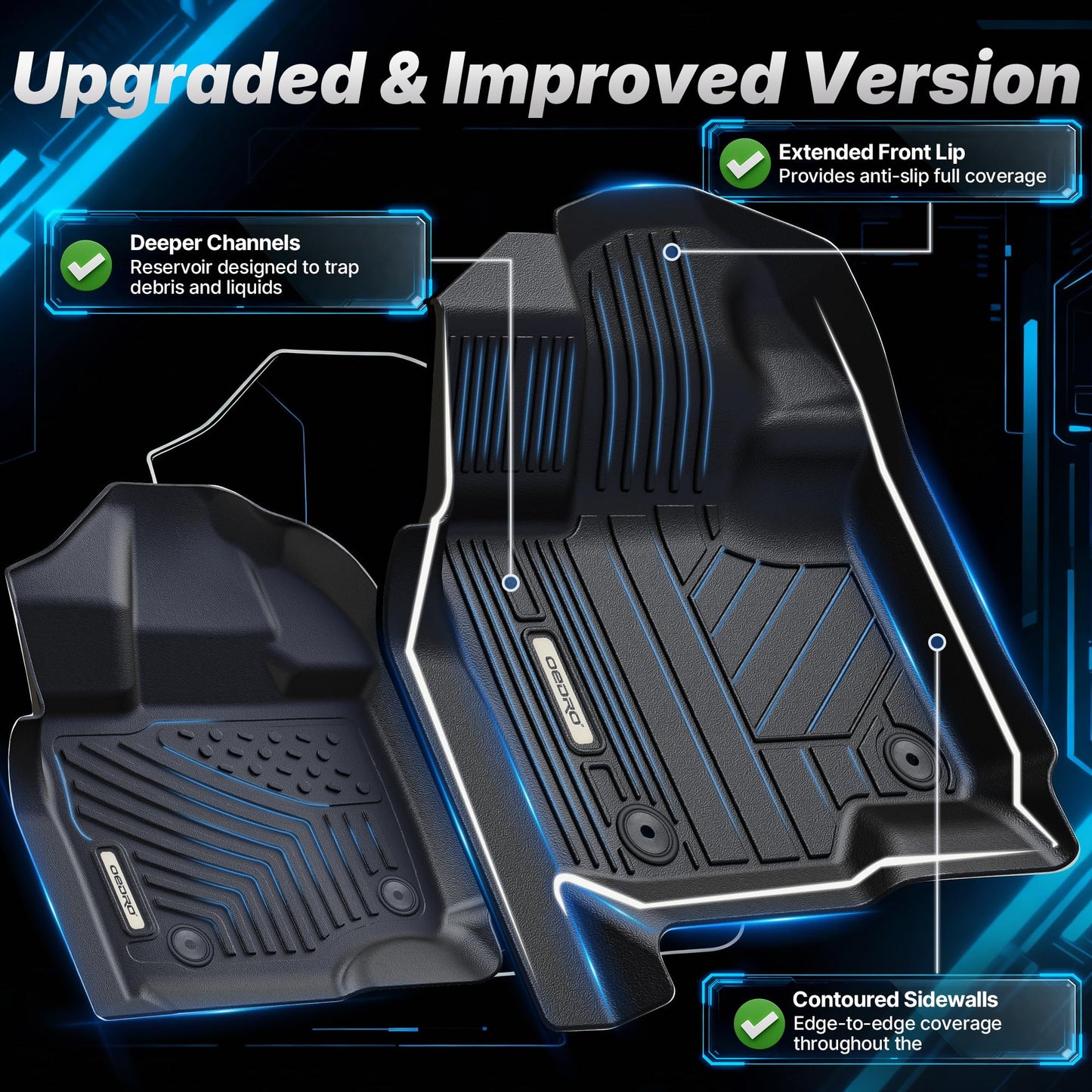 OEDRO Floor Mats Trunk Mat with Backrest Mat Fit for BMW X3 2025 2026, Custom Fit TPE All Weather Trunk Mat with Backrest for BMW X3 Accessories, Anti-Slip Back Seat Protector for X3, Full Mat Set