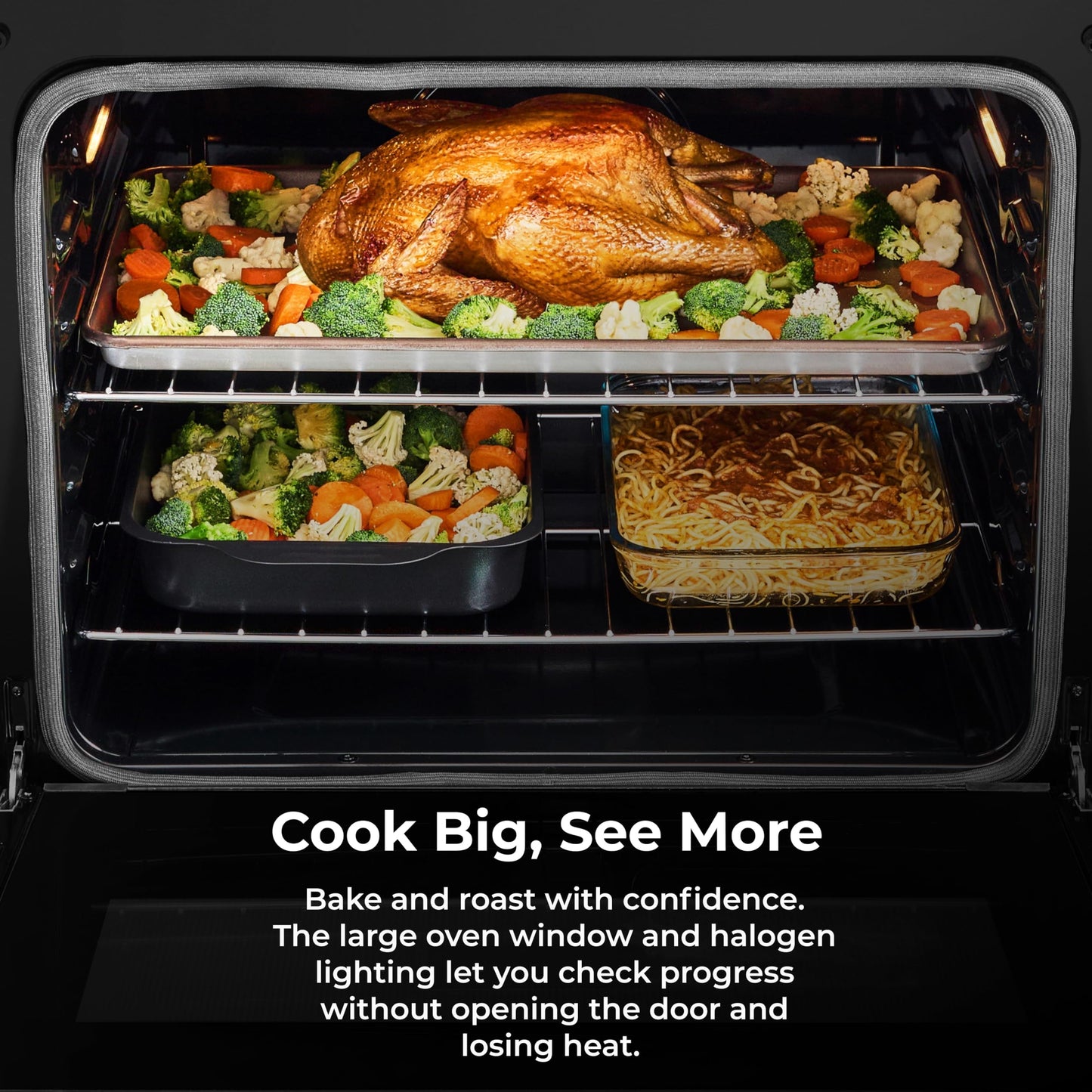 Kenmore 5.2 cu ft. Rear Control Electric Range - 4 Cooktop Elements - Steam Clean Oven & Hidden Bake for Easy Cleaning - Ultra-Durable Chrome Racks & Storage Drawer - Black