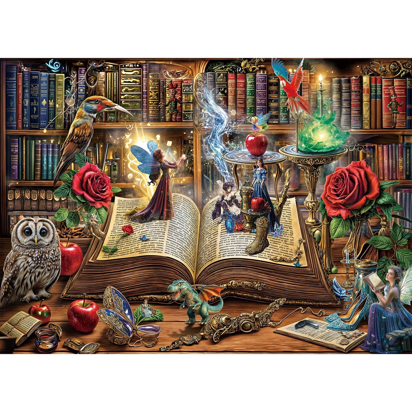 TangMosaic Magic Book Jigsaw Puzzles, 1000 Piece Puzzle for Adults, Family Puzzles Game, Fun Relaxing Challenging, Interlock Perfectly No Dust, Home Wall Decor, Gifts for Mother's Father's Day