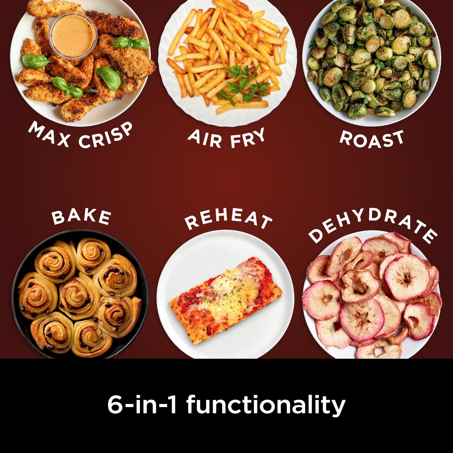 Ninja | Air Fryer | 6.5 QT Pro XL Capacity fits 9lbs of Wings | 6-in-1 Max Crisp, Air Fry, Roast, Bake, Reheat & Dehydrate | Nonstick Basket, Crisper Plate & Recipe Guide | Grey | AF181