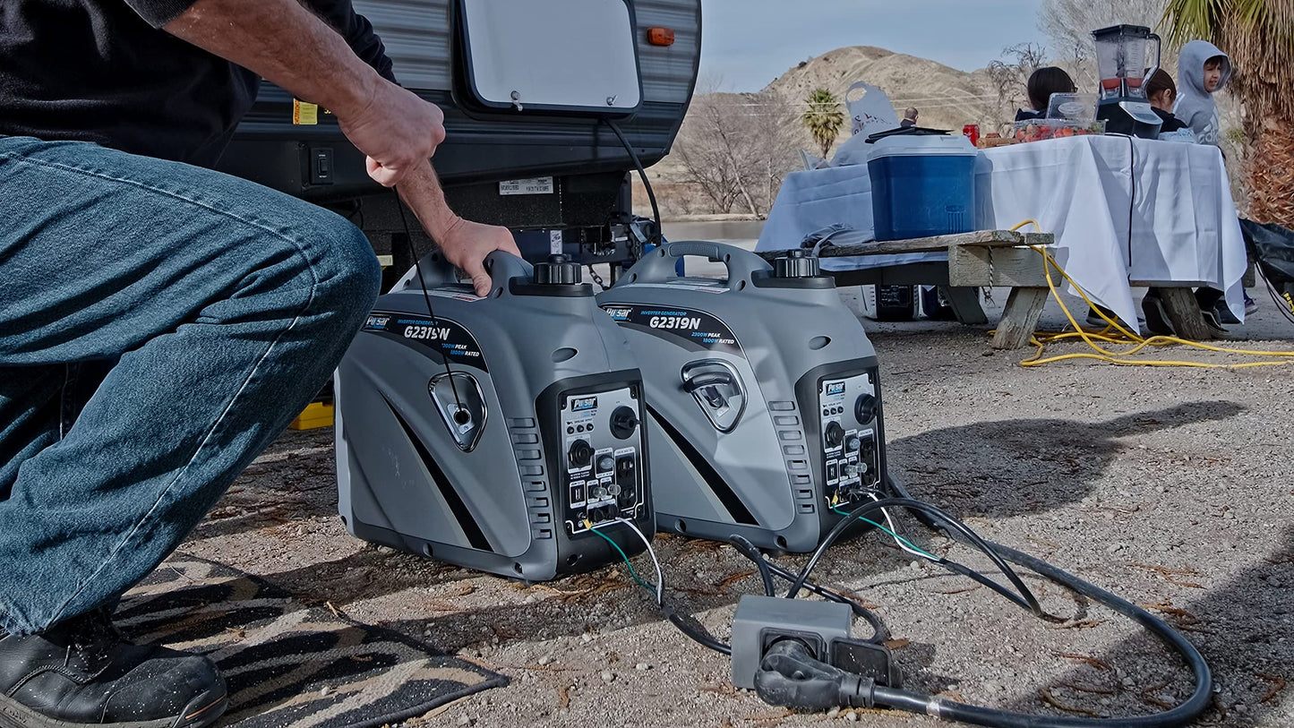 Pulsar 2,300W Portable Gas-Powered Quiet Inverter Generator With USB Outlet & Parallel Capability, Carb Compliant, G2319N