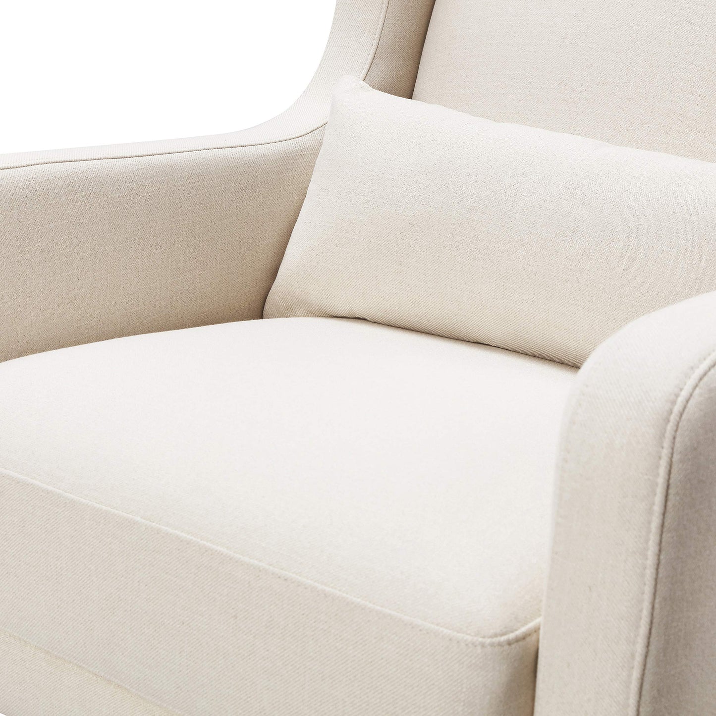 Babyletto Kai Rocker in Performance Natural Eco-Twill, Water Repellent & Stain Resistant, Greenguard Gold and CertiPUR-US Certified