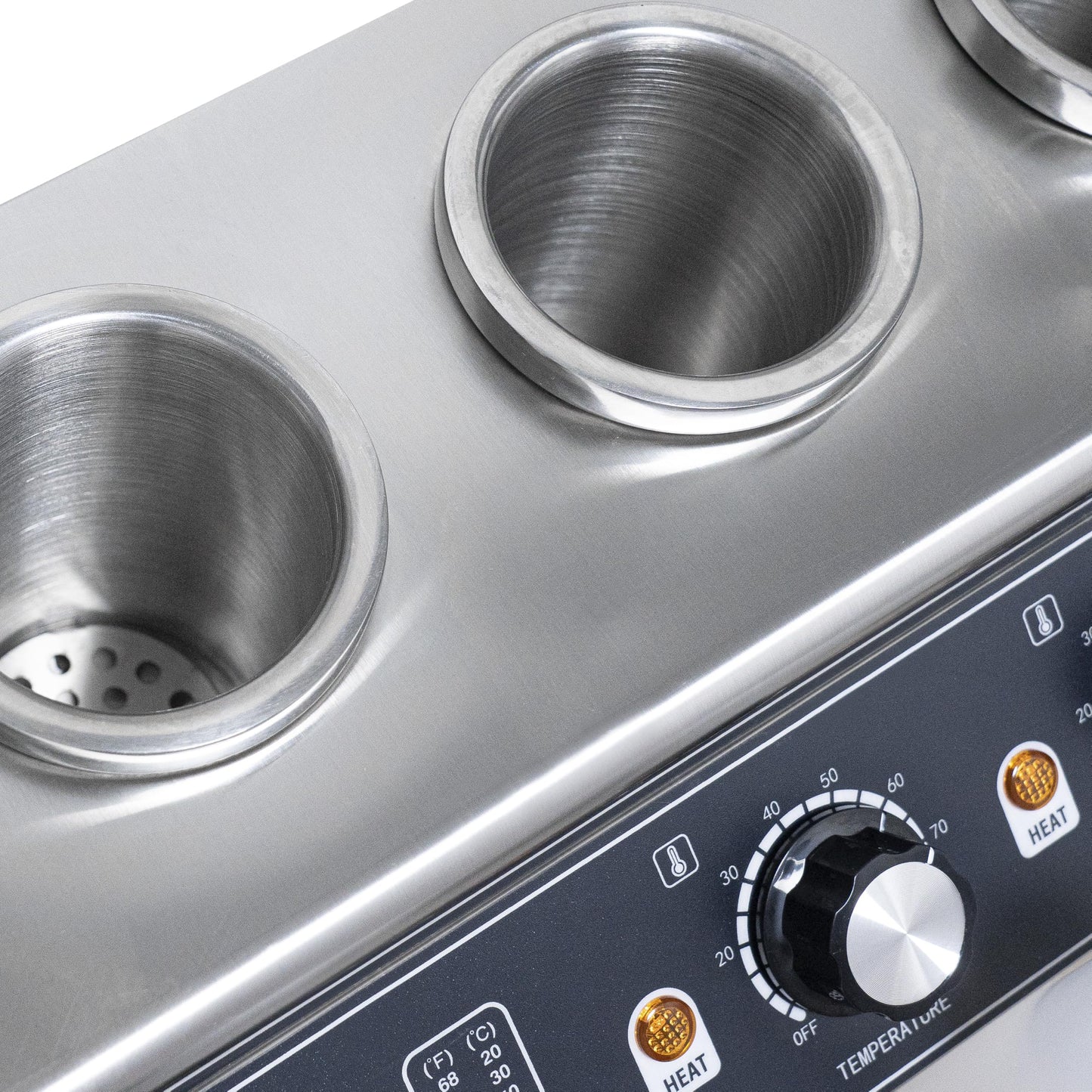 Premium Sauce Warmer - 3-Station 160W Commercial-Grade Condiment Warmer with Independent Temperature Control, Stainless Steel
