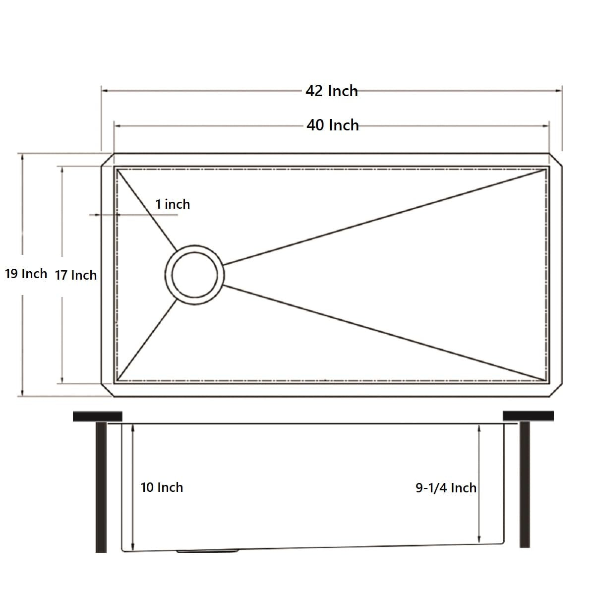Kingsman Satin Gold Matte Brass Stainless Steel Undermount 16-Gauge Kitchen Sink Single Bowl (42 Inch)