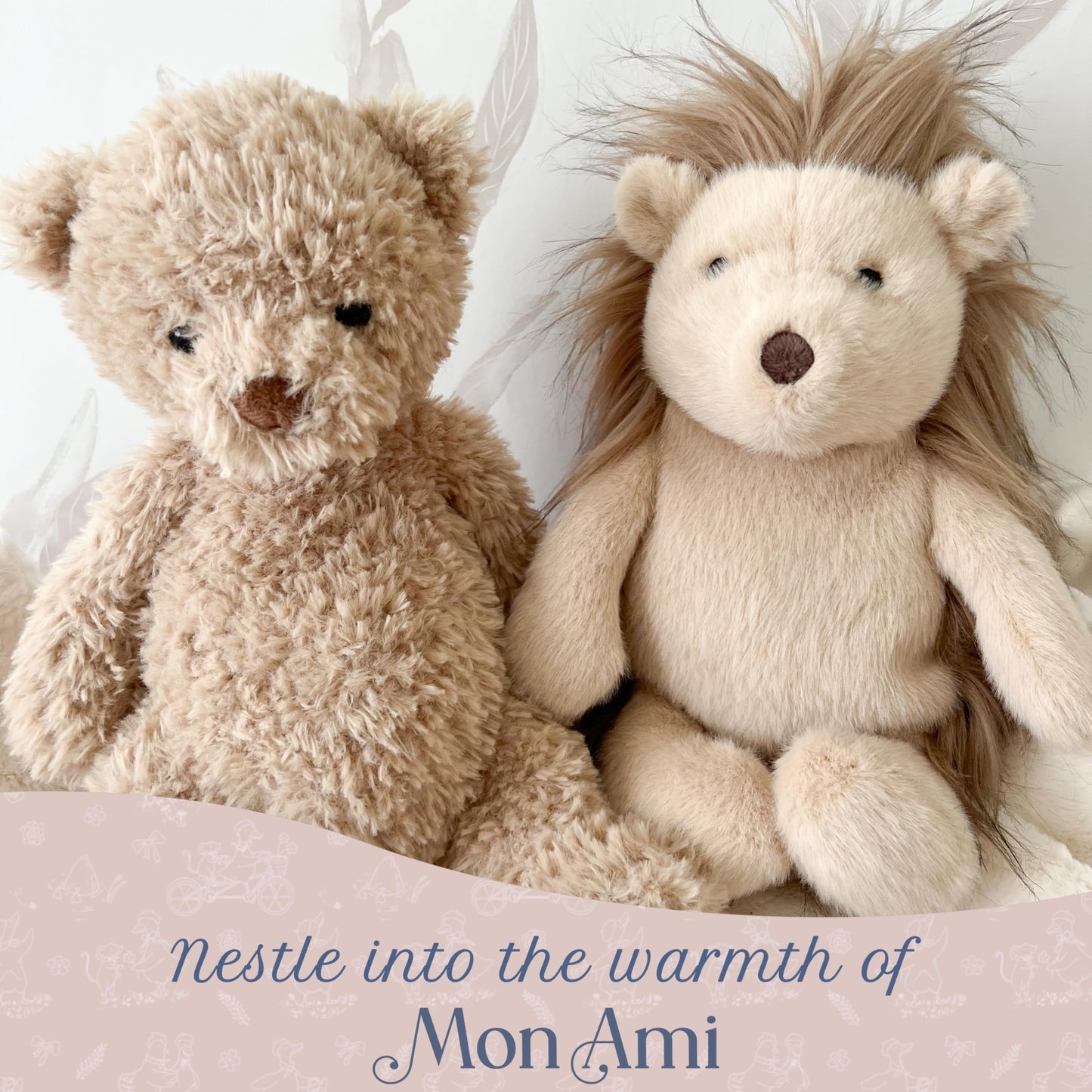 MON AMI Marshmallow Bear 12-Inch Stuffed Animal for Boys & Girls | Soft Teddy Bear Plush Toy | Cozy Snuggle Companion | Nursery Décor | Gift for All Ages