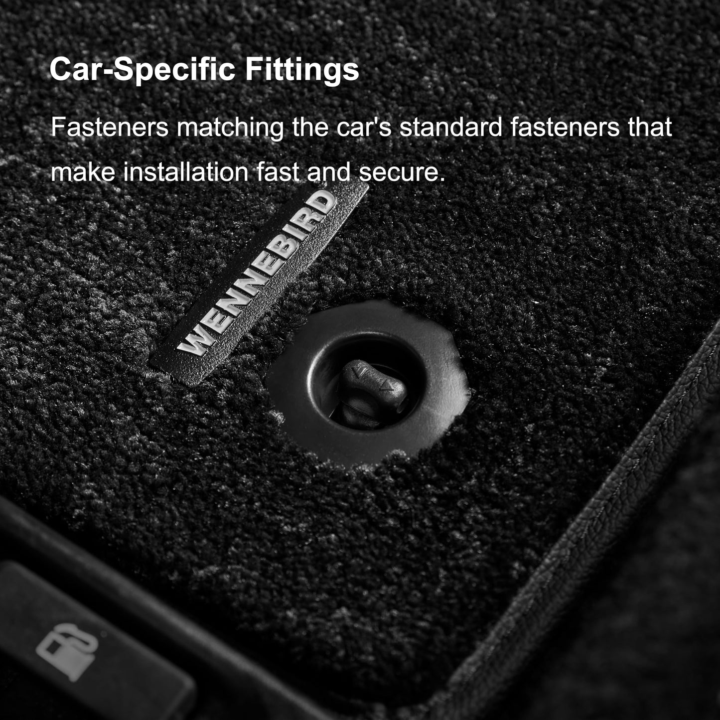 WENNEBIRD Superior Carpet Floor Mats for 2018-2024 Audi A5 Sportback 4-Door (F5), 0.5-Inch Ultra-Thick, Noise-Reducing, All-Weather Waterproof Anti-Slip – 3-Pc Set