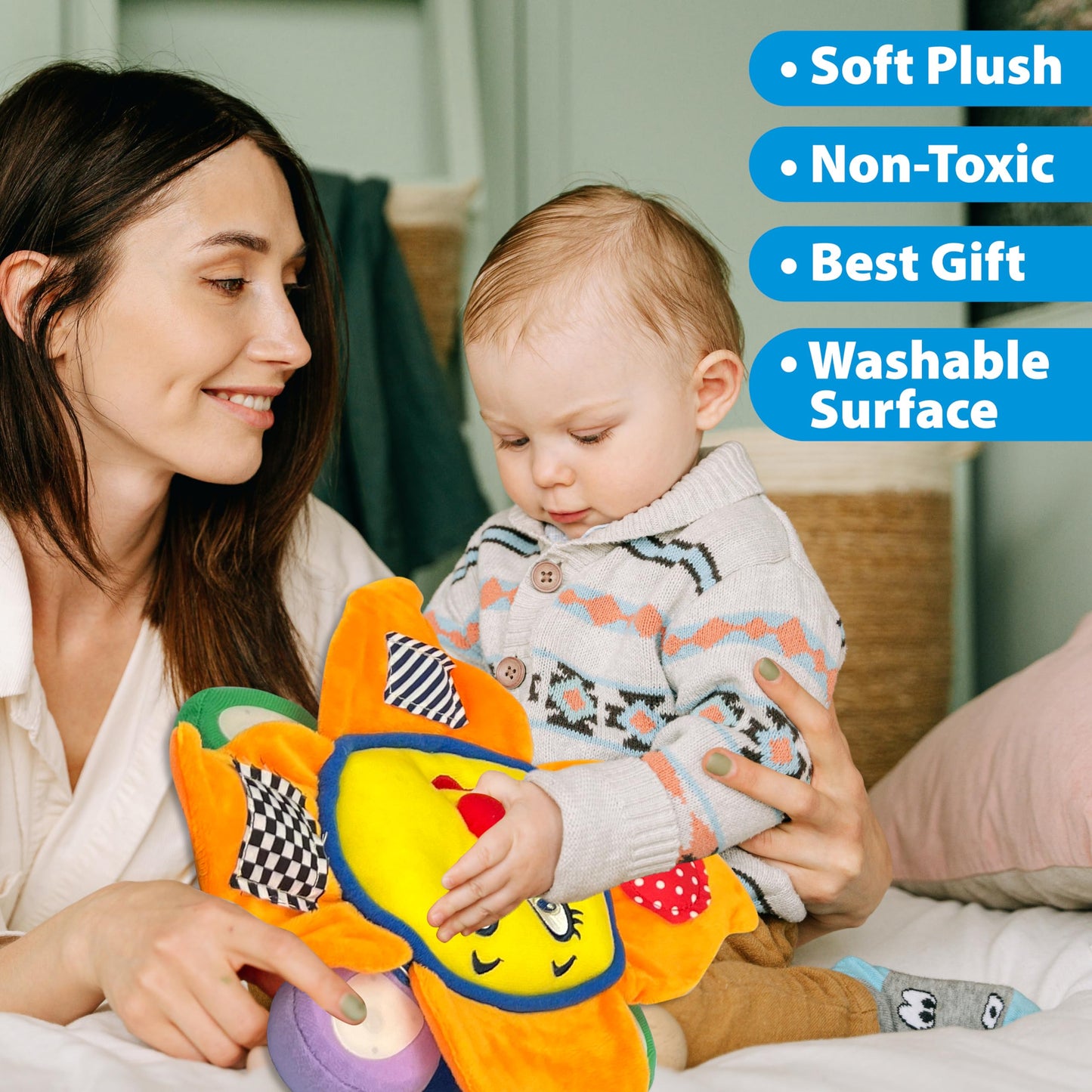 Small World Toys Musical Infant Toys, Neurosmith Sunshine Symphony Baby Musical Toys, Newborn Toys Baby Gifts for 0-3, 4-6, 6-12 to 36 Months, Lullaby Music Gifts for Boys & Girls