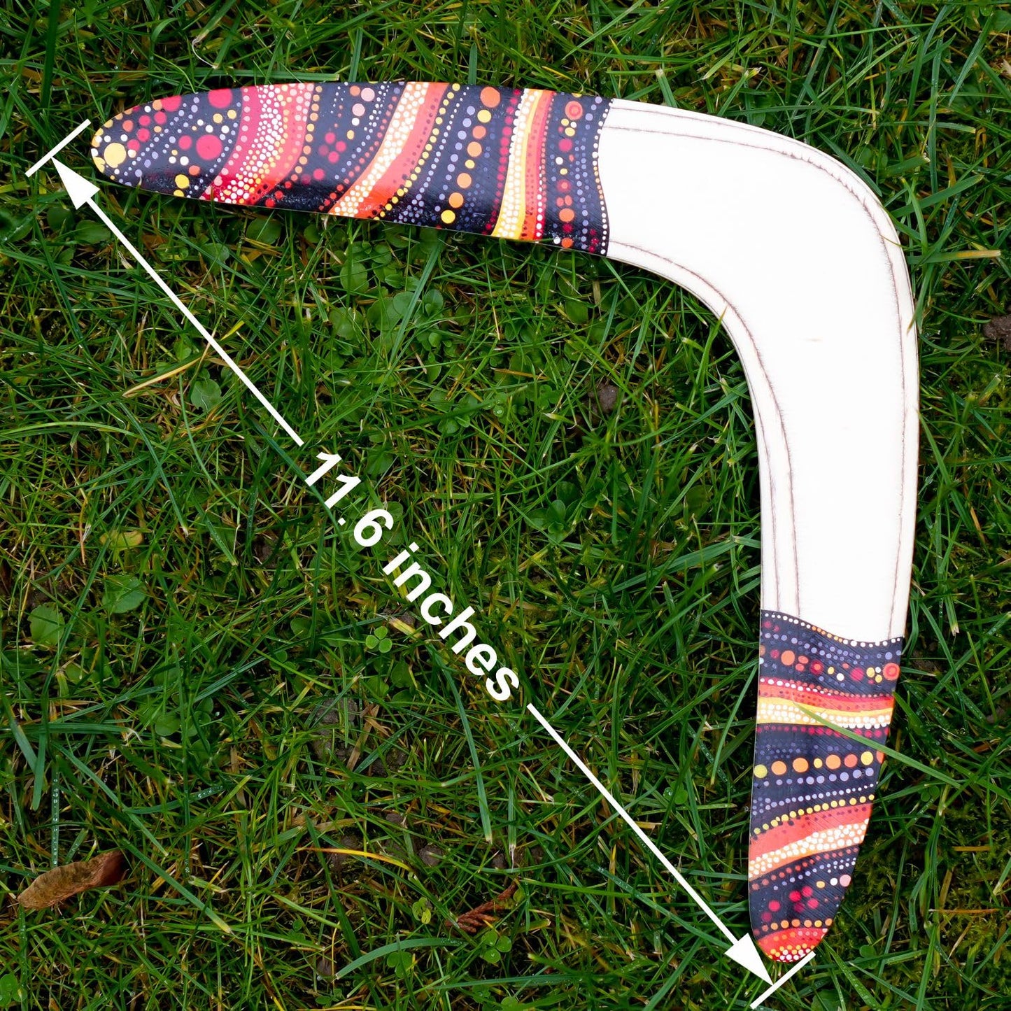 Wooden Boomerang That Comes Back – Beginner-Friendly Outdoor Sport – Durable Wood Boomerang for Adults & Kids, 11.6 Inch, 50-65 ft Flight Range (Model: 2W-mini)