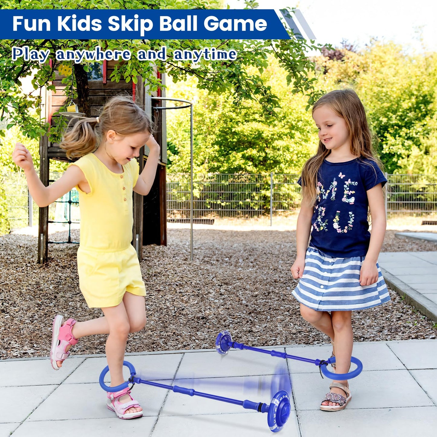 Astrell Skip Ball for Kids with Flashing Lights - Indoor Outdoor Game Fitness Toys for Kids, Cool Christmas Birthday Gifts Toys for Girls Boys Age 6 7 8 9 10+ Year Old